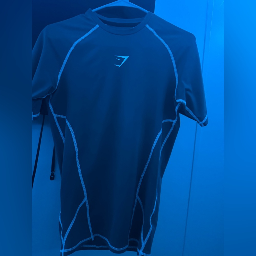 Gymshark Men's Aqua Rash Guard